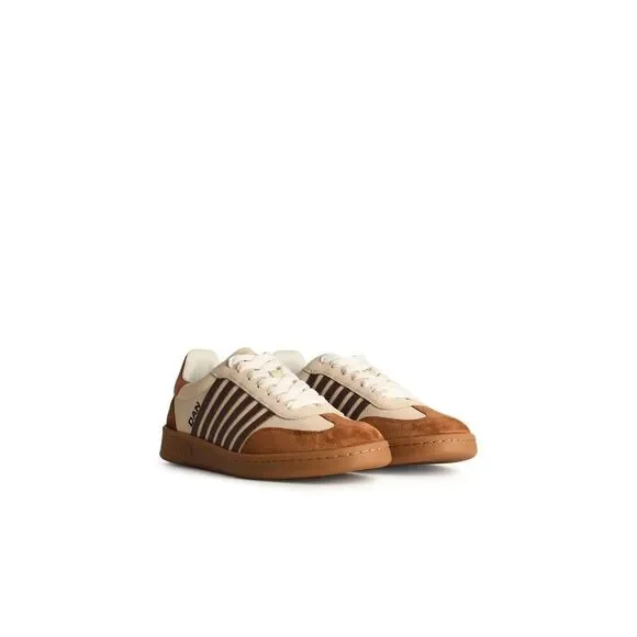 DSQUARED2 'Boxer' Ivory Leather Sneakers